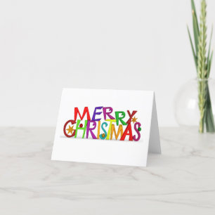 Mensaje de Feliz Navidad multicolor