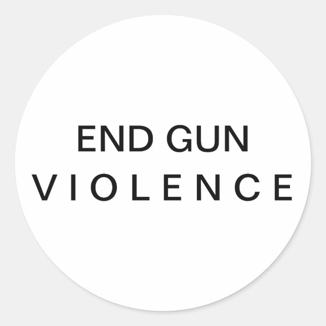Mensaje de Fin de la Violencia Armada Calcomanía R (Anverso)