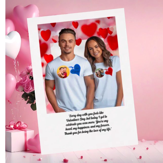Mensaje de foto de pareja de amor tarjeta de San V (Subido por el creador)