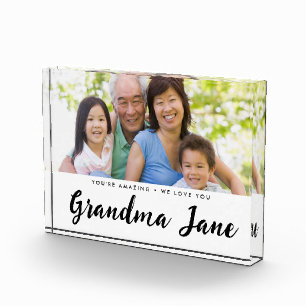 Mensaje de foto personalizado Nombre de la abuela