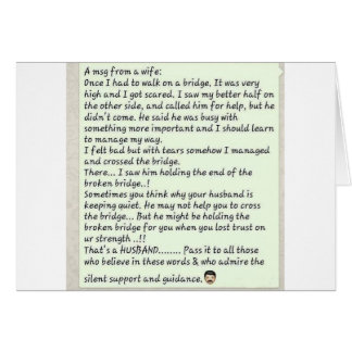 Mensaje de la esposa