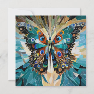 Mensaje de la mariposa: Diseño de tarjetas planas