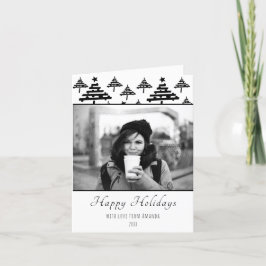 Mensaje de Navidad Foto de vacaciones en blanco y 