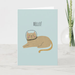 Mensaje de Personalizado de gato de espacio reduci