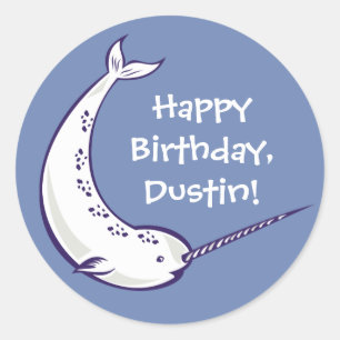 Mensaje de personalizado Pegatinas de Narwhal o se