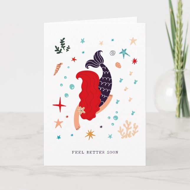 Mensaje de Sirena | Tarjeta en Blanco (Anverso)