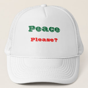 Mensaje de sombreros de camioneros de paz