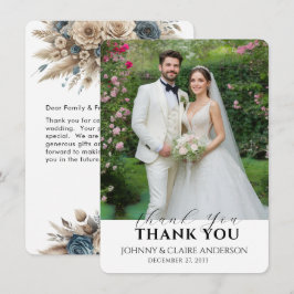 Mensaje de Tarjeta de Agradecimiento de Boda con F