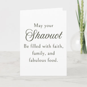Mensaje de Tarjeta de Felicitación de Shavuot Fe,