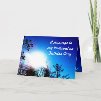 MENSAJE DEL DÍA DEL PADRE A MI ESPOSO tarjeta