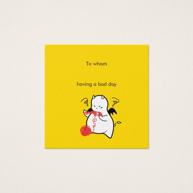 Mensaje del mal día del diablo (Anverso)