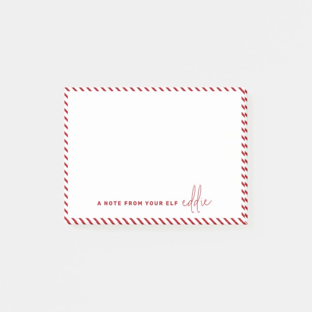 Mensaje Elf de navidades Nota de tu Post-it Elf (Anverso)