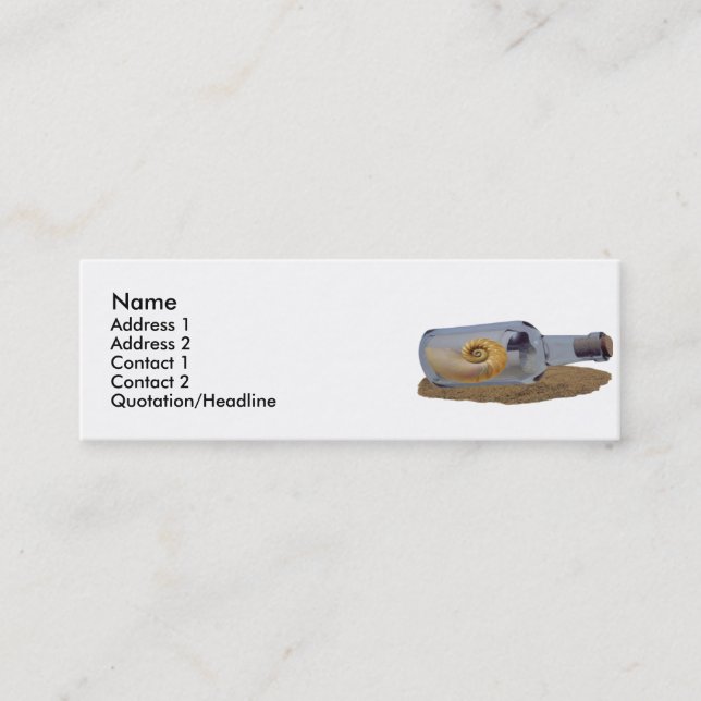 Mensaje En La Tarjeta De Perfil Del Frasco (Anverso)