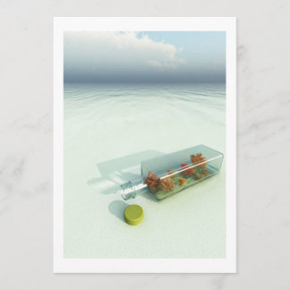 Mensaje en una invitación de la botella