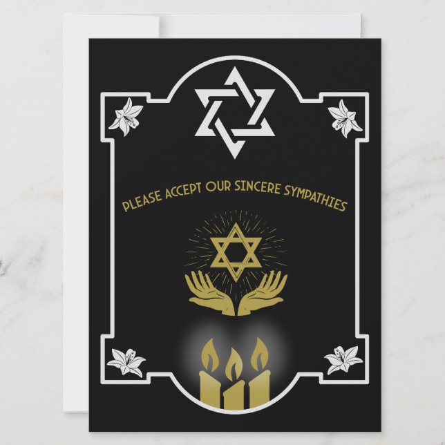 Mensaje funeral de la Condolencia Judía (Anverso)