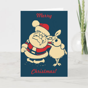 Mensaje interno - Retro Feliz Navidad Santa con