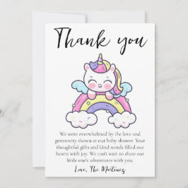 mensaje lindo ducha bebé tarjetas de agradecimient