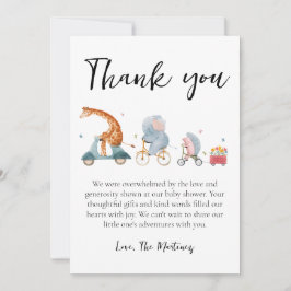 mensaje lindo ducha bebé tarjetas de agradecimient