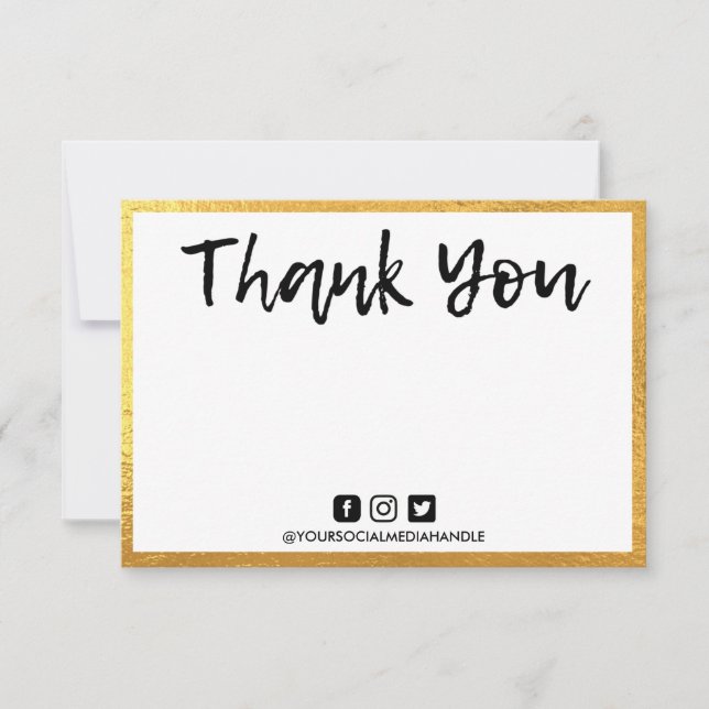 Mensaje personal de oro Gracias Media Insert (Anverso)