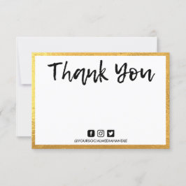 Mensaje personal de oro Gracias Media Insert