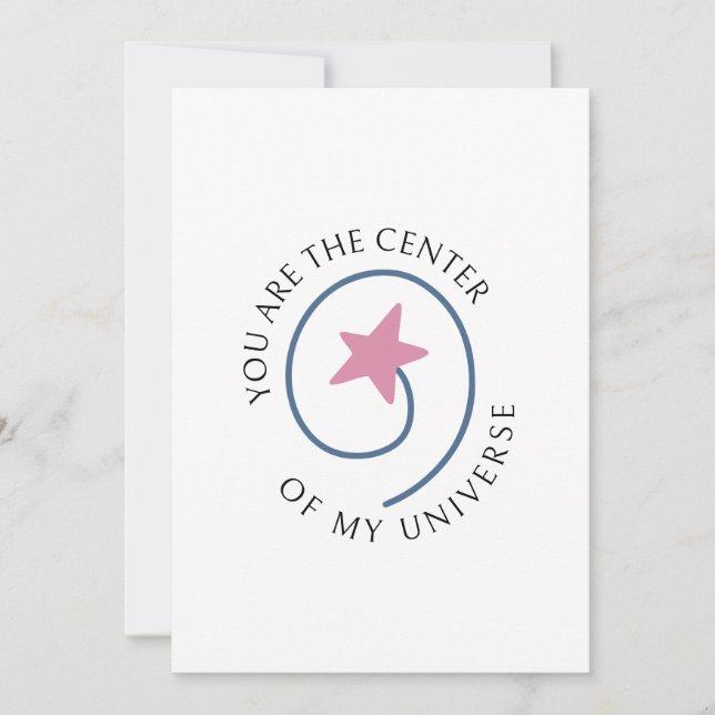 Mensaje romántico tarjeta de San Valentín Minimali (Anverso)