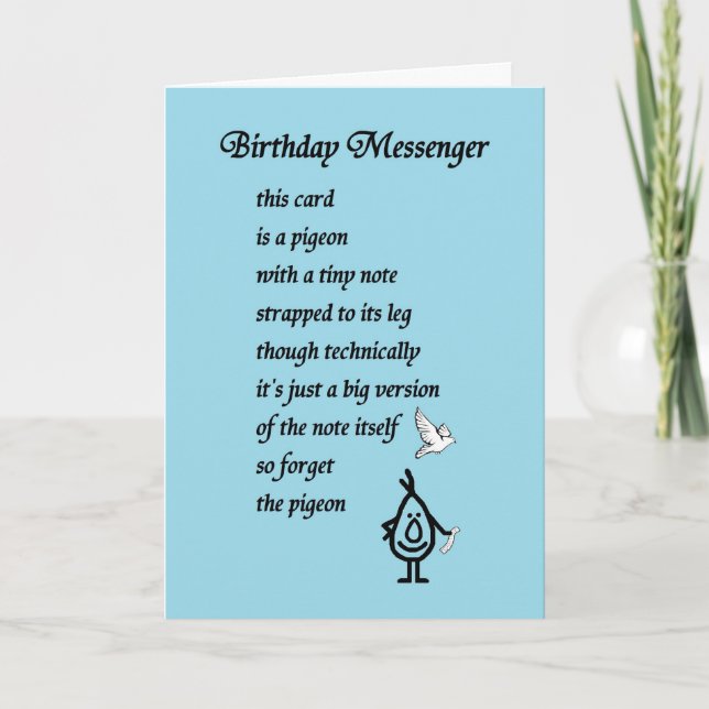 Mensajero de cumpleaños - una tarjeta de cumpleaño (Anverso)