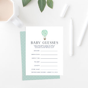 Menta Arriba en el juego Air Baby Shower Guessin
