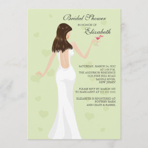 Menta nupcial de la invitación de la ducha de la