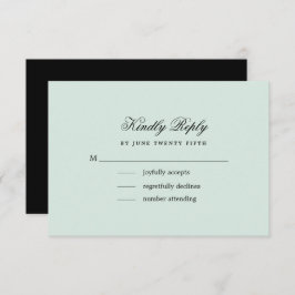 Menta | Tarjeta RSVP de matrimonio Minimalista ele