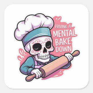 "Mental Bake Down" Pegatinas de Skull Baker - Grac