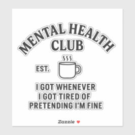 Mental Health Club - Pegatina de vinilo