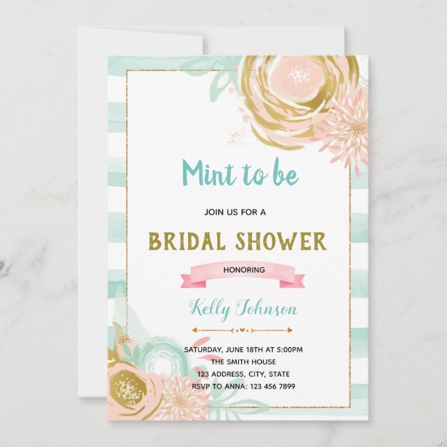 Mentalidad para ser invitación a la ducha de novia (Anverso)