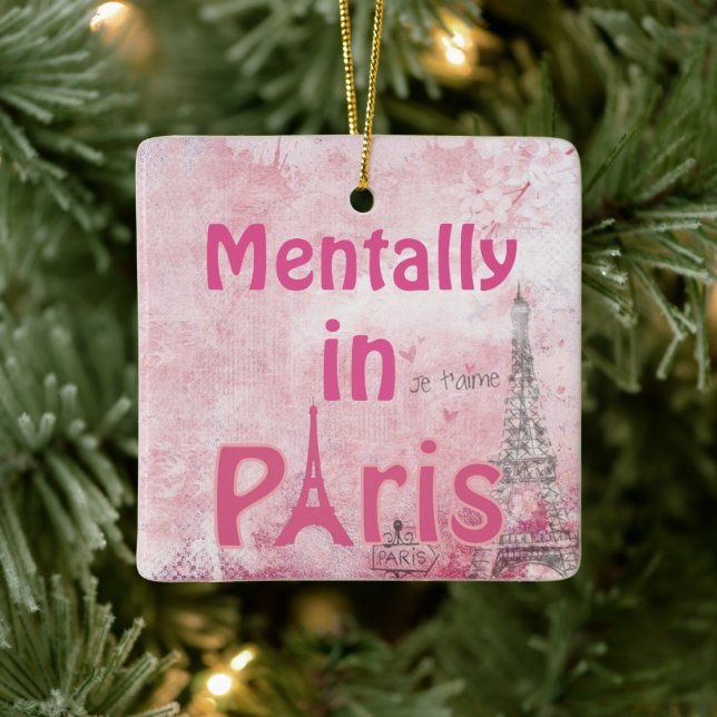 Mentalmente En París Ornamento Cerámico (Árbol)