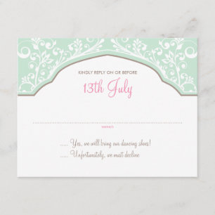 Mentina/rosa de la boda de sueño marroquí RSVP