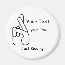 Mentiras blancas cruzadas imán de dedos