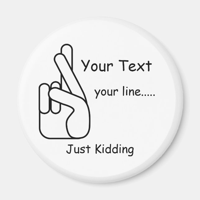 Mentiras blancas cruzadas imán de dedos (Frente)