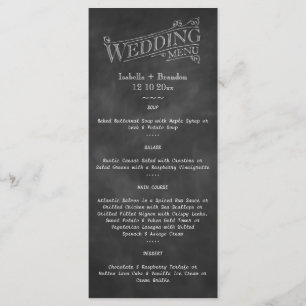 Menú 2 de la boda de la pizarra