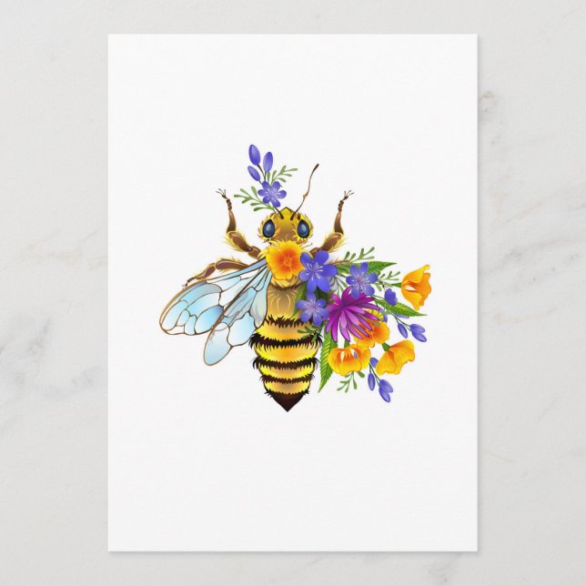 Menú Abeja de flor con plantas silvestres (Anverso)