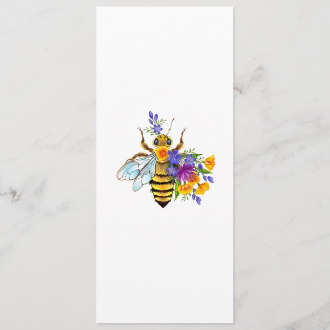 Menú Abeja de flor con plantas silvestres (Anverso)