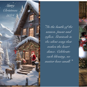 Menú Acogedor marcador de bendiciones de invierno