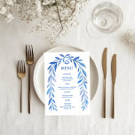 Menú Acuarela Botánica Bar Judío Evento Bat Mitzvah<br><div class="desc">¡Tarjeta de menú perfecta para un bat mitzvah, bar mitzvah u otra celebración judía! ¡Arte de trama de hojas delicadas dibujadas a mano para ti! ¡TOTALMENTE PERSONALIZABLE! Haz clic en "Personalizar" arriba para editar el texto. Haz clic en "editar usando la herramienta de diseño" para ajustar las fuentes, colores y...</div>