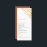 Menú Acuarela de tierra<br><div class="desc">Tarjeta de menú acuarela de color tierra moderna,  plantilla de tipografía de moda con varias líneas para los elementos de menú personalizado. Características,  respaldo sólido de color de óxido de coordinación.</div>