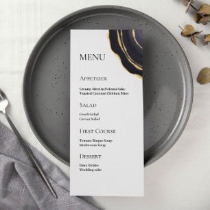 Menú Agar gris oscuro dorado