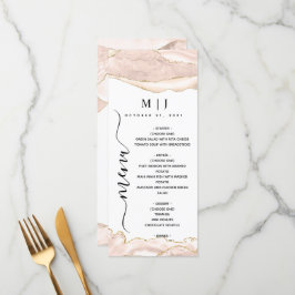 Menú Agate Rubor y Boda Purpurina Gold
