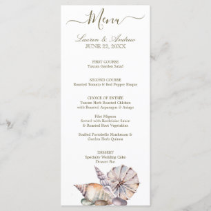 Menú Aguas de playa   Boda náutico