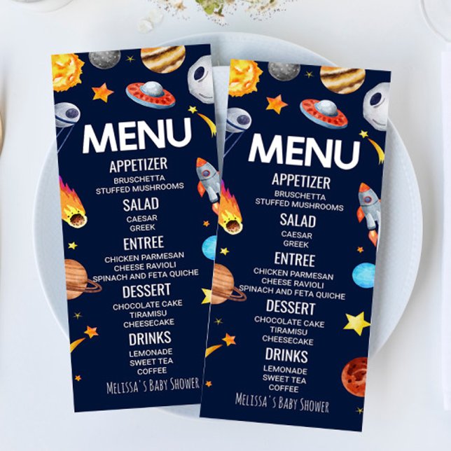Menú Alimentos Baby Shower de la Galaxia del Espacio Ul (Subido por el creador)