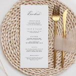 Menú almuerzo clásico Tarjeta de comida de la rece<br><div class="desc">Nuestra tarjeta de menú personalizado ofrece caligrafía moderna para informar a sus huéspedes sobre las opciones de comida en su boda o evento. Este artículo es parte de nuestra colección de Goldie G100,  por favor compre nuestra tienda para productos a juego.</div>