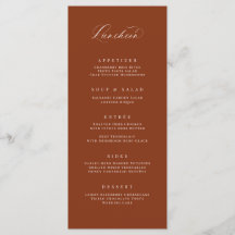 Menú almuerzo clásico Tarjeta de comida de la rece