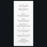 Menú Ampersar elegante y Boda formal tradicional<br><div class="desc">Elegante menú boda en blanco y negro con un diseño sencillo y minimalista,  con un gran amperador y detrás de los nombres de la novia y el novio,  con un tradicional estilo serif. Una elección clásica perfecta para un boda formal.</div>