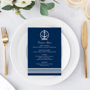 Menú Ancla de boda de la Marina Náutica Cena